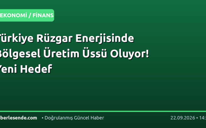 Türkiye Rüzgar Enerjisinde Bölgesel Üretim Üssü Oluyor! Yeni Hedef