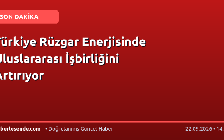 Türkiye Rüzgar Enerjisinde Uluslararası İşbirliğini Artırıyor