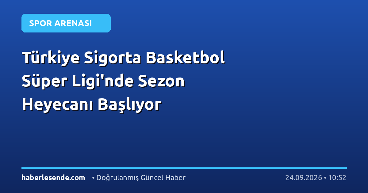Türkiye Sigorta Basketbol Süper Ligi'nde Sezon Heyecanı Başlıyor