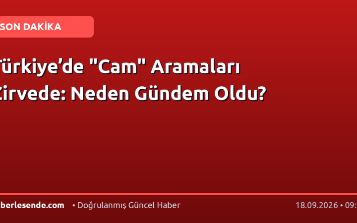 Türkiye’de "Cam" Aramaları Zirvede: Neden Gündem Oldu?