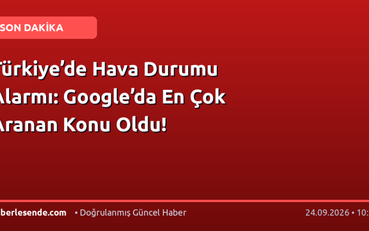 Türkiye’de Hava Durumu Alarmı: Google’da En Çok Aranan Konu Oldu!