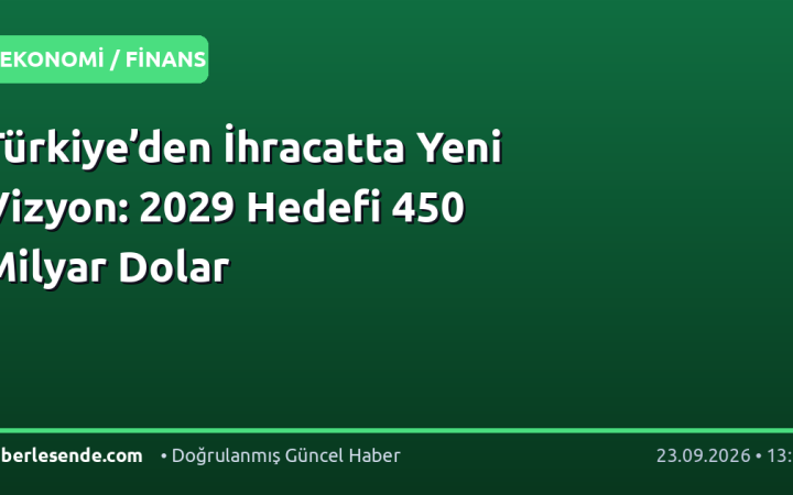 Türkiye’den İhracatta Yeni Vizyon: 2029 Hedefi 450 Milyar Dolar