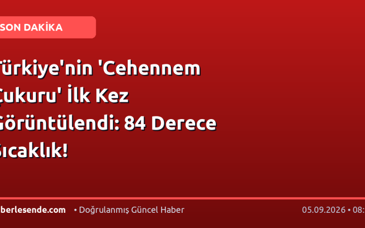 Türkiye'nin 'Cehennem Çukuru' İlk Kez Görüntülendi: 84 Derece Sıcaklık!