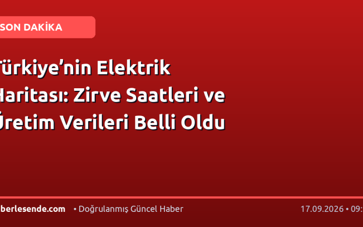 Türkiye’nin Elektrik Haritası: Zirve Saatleri ve Üretim Verileri Belli Oldu