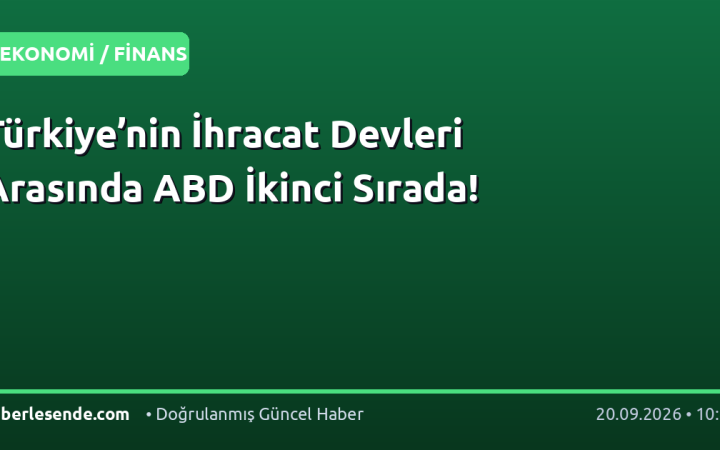Türkiye’nin İhracat Devleri Arasında ABD İkinci Sırada!