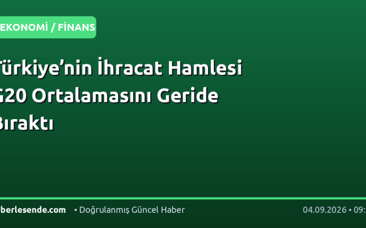 Türkiye’nin İhracat Hamlesi G20 Ortalamasını Geride Bıraktı