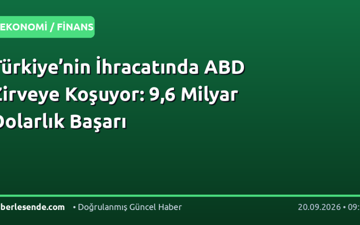 Türkiye’nin İhracatında ABD Zirveye Koşuyor: 9,6 Milyar Dolarlık Başarı