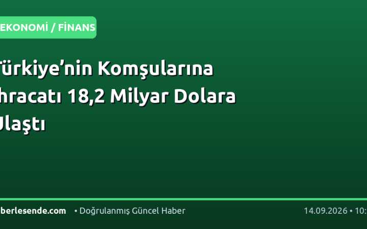 Türkiye’nin Komşularına İhracatı 18,2 Milyar Dolara Ulaştı