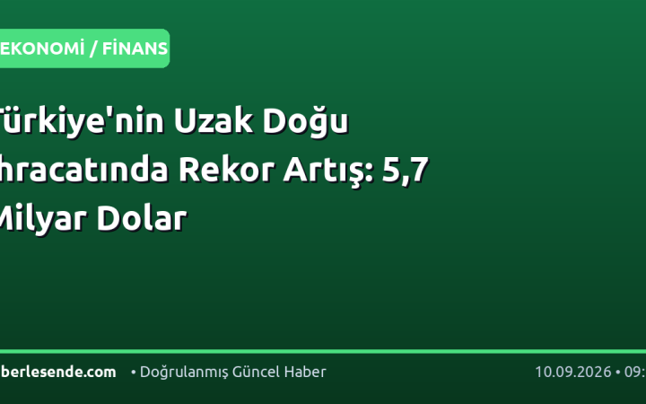 Türkiye'nin Uzak Doğu İhracatında Rekor Artış: 5,7 Milyar Dolar