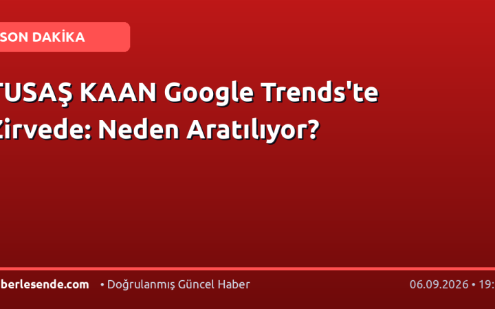 TUSAŞ KAAN Google Trends'te Zirvede: Neden Aratılıyor?