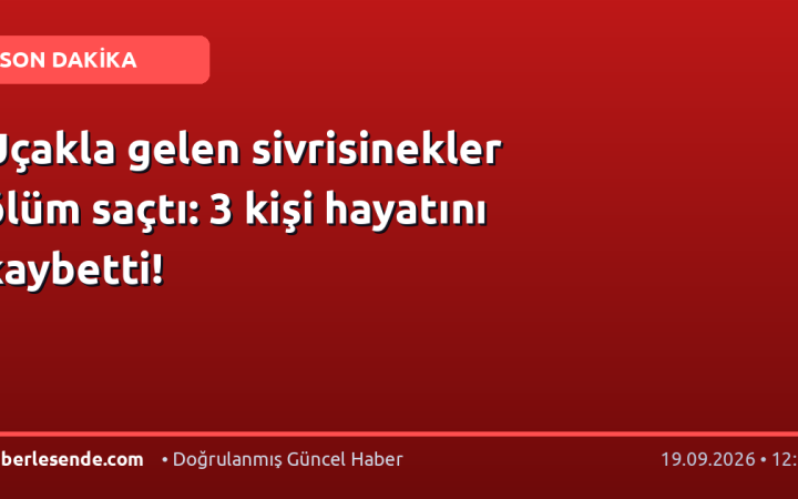 Uçakla gelen sivrisinekler ölüm saçtı: 3 kişi hayatını kaybetti!