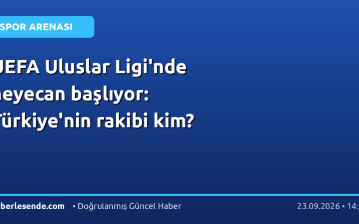 UEFA Uluslar Ligi'nde heyecan başlıyor: Türkiye'nin rakibi kim?