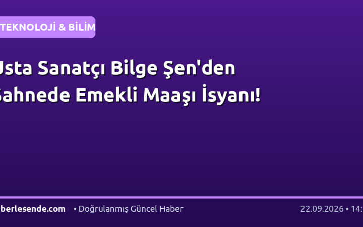 Usta Sanatçı Bilge Şen'den Sahnede Emekli Maaşı İsyanı!