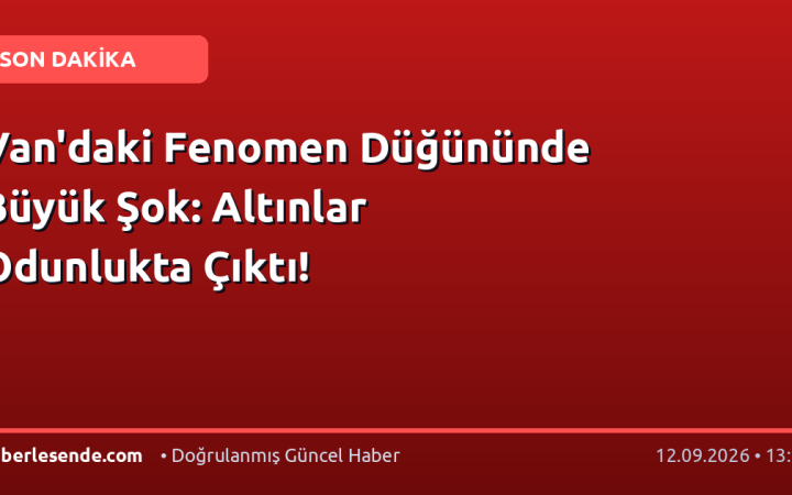 Van'daki Fenomen Düğününde Büyük Şok: Altınlar Odunlukta Çıktı!
