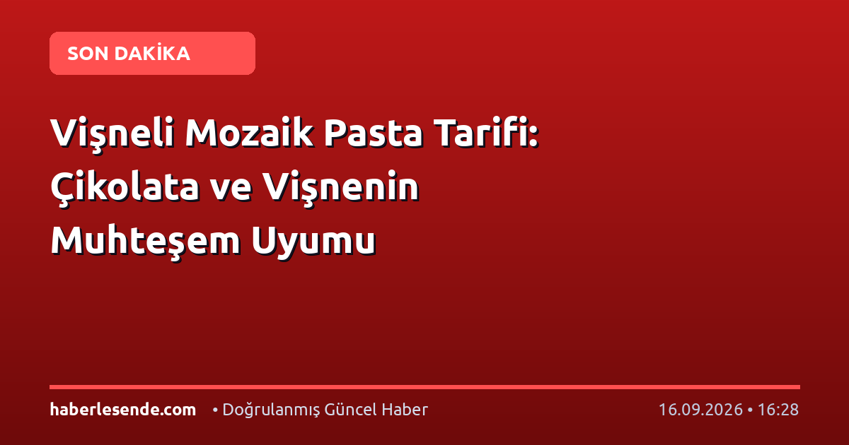 Vişneli Mozaik Pasta Tarifi: Çikolata ve Vişnenin Muhteşem Uyumu