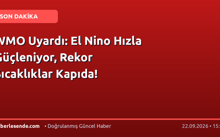 WMO Uyardı: El Nino Hızla Güçleniyor, Rekor Sıcaklıklar Kapıda!