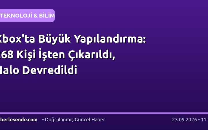 Xbox'ta Büyük Yapılandırma: 268 Kişi İşten Çıkarıldı, Halo Devredildi