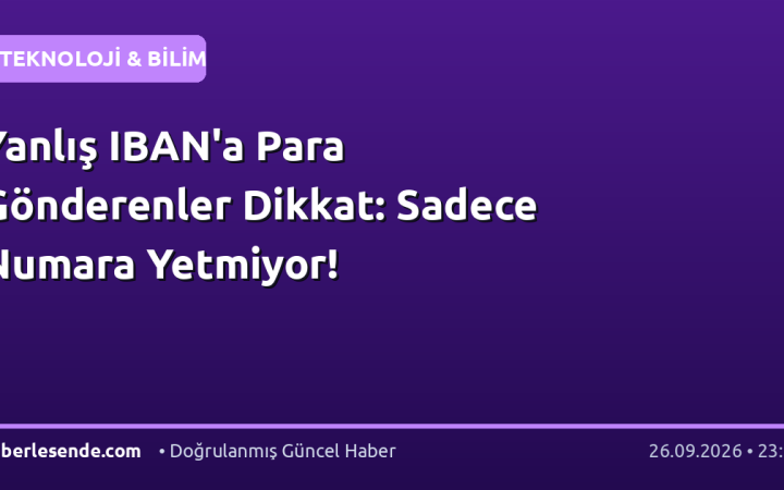 Yanlış IBAN'a Para Gönderenler Dikkat: Sadece Numara Yetmiyor!