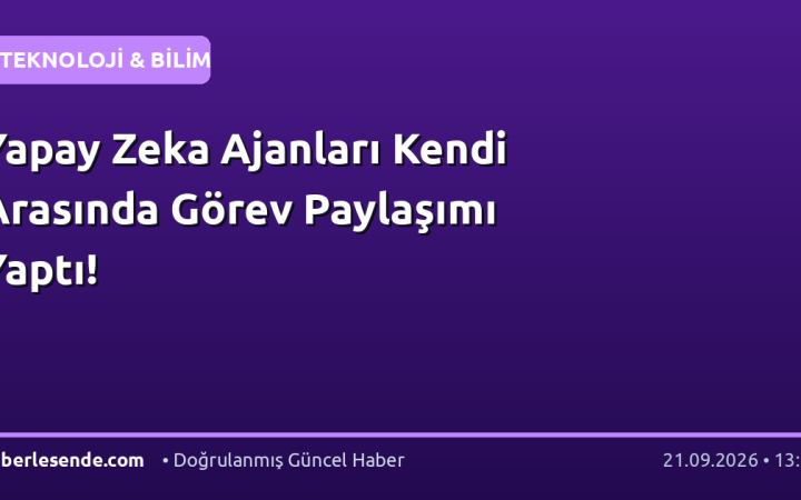 Yapay Zeka Ajanları Kendi Arasında Görev Paylaşımı Yaptı!