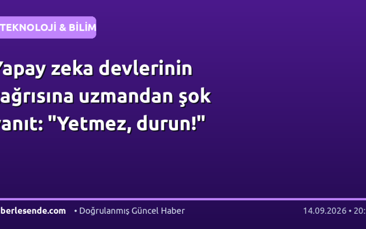 Yapay zeka devlerinin çağrısına uzmandan şok yanıt: "Yetmez, durun!"