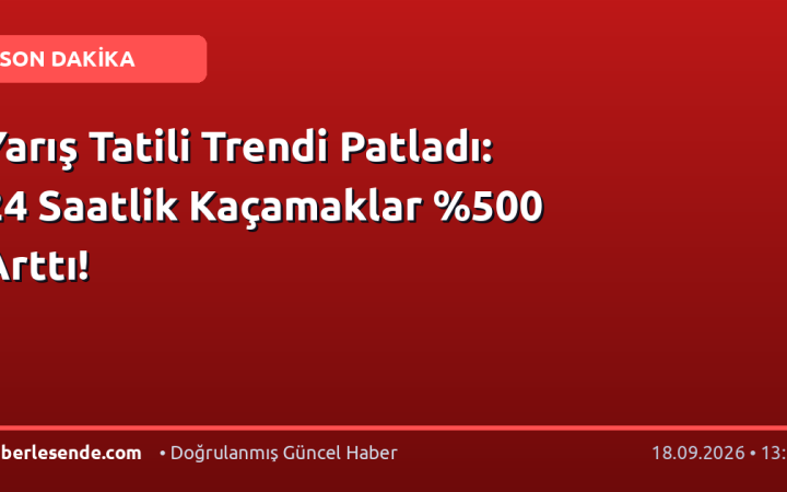 Yarış Tatili Trendi Patladı: 24 Saatlik Kaçamaklar 0 Arttı!