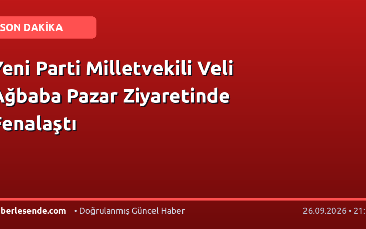 Yeni Parti Milletvekili Veli Ağbaba Pazar Ziyaretinde Fenalaştı
