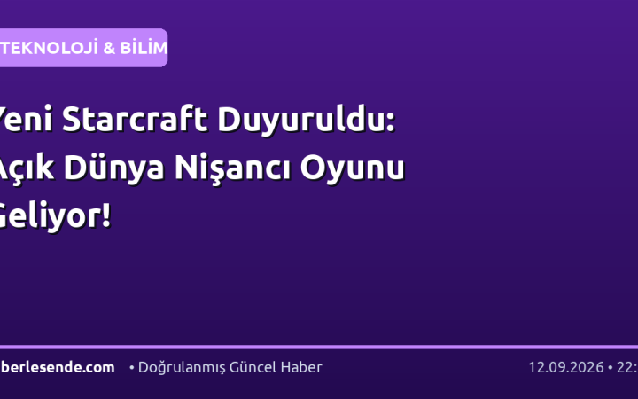 Yeni Starcraft Duyuruldu: Açık Dünya Nişancı Oyunu Geliyor!