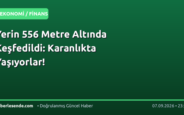 Yerin 556 Metre Altında Keşfedildi: Karanlıkta Yaşıyorlar!