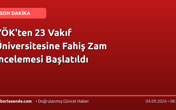 YÖK'ten 23 Vakıf Üniversitesine Fahiş Zam İncelemesi Başlatıldı