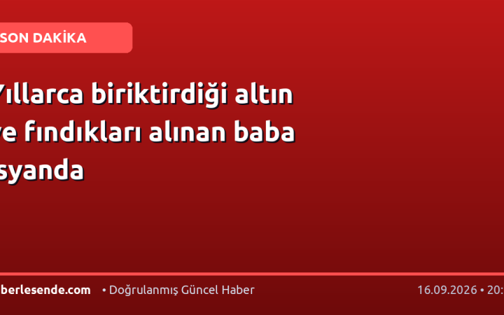 Yıllarca biriktirdiği altın ve fındıkları alınan baba isyanda