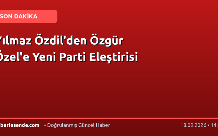Yılmaz Özdil'den Özgür Özel'e Yeni Parti Eleştirisi