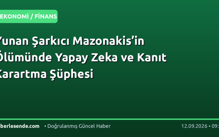 Yunan Şarkıcı Mazonakis’in Ölümünde Yapay Zeka ve Kanıt Karartma Şüphesi