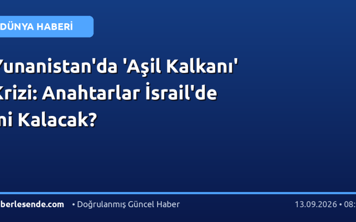 Yunanistan'da 'Aşil Kalkanı' Krizi: Anahtarlar İsrail'de mi Kalacak?