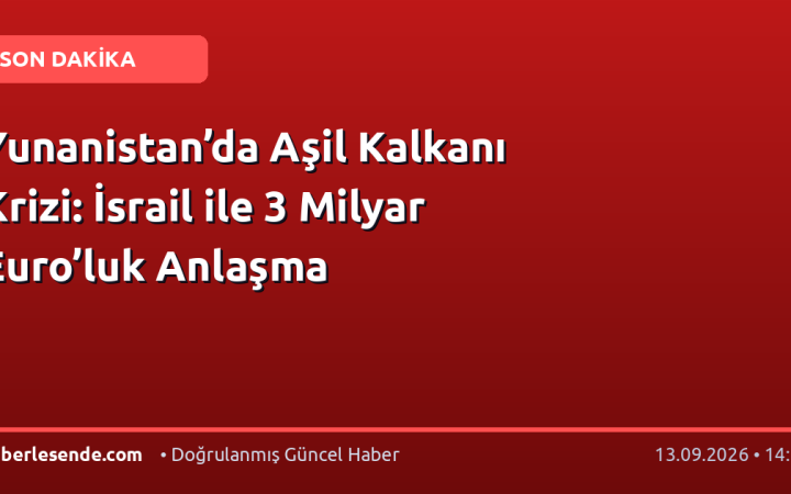 Yunanistan’da Aşil Kalkanı Krizi: İsrail ile 3 Milyar Euro’luk Anlaşma