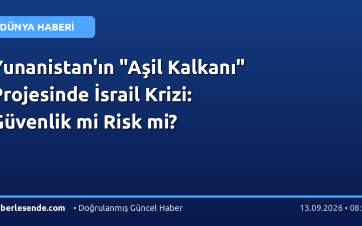 Yunanistan'ın "Aşil Kalkanı" Projesinde İsrail Krizi: Güvenlik mi Risk mi?