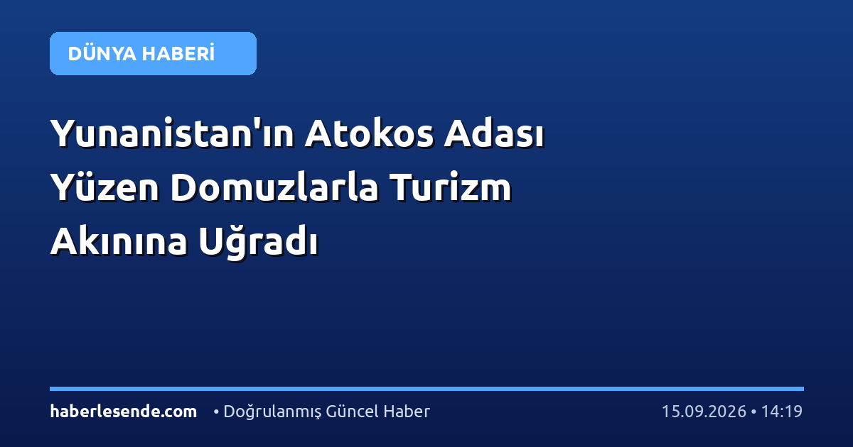 Yunanistan'ın Atokos Adası Yüzen Domuzlarla Turizm Akınına Uğradı