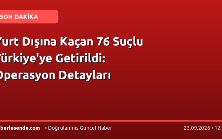 Yurt Dışına Kaçan 76 Suçlu Türkiye'ye Getirildi: Operasyon Detayları