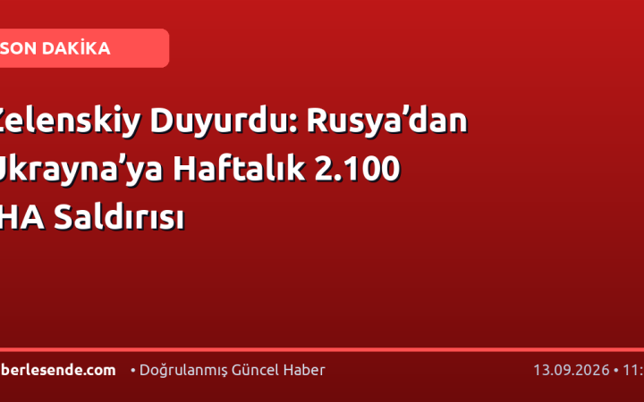 Zelenskiy Duyurdu: Rusya’dan Ukrayna’ya Haftalık 2.100 İHA Saldırısı