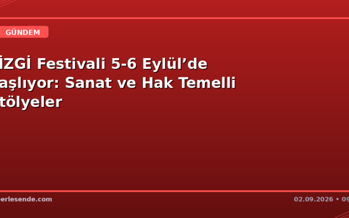 ÇİZGİ Festivali 5-6 Eylül’de Başlıyor: Sanat ve Hak Temelli Atölyeler