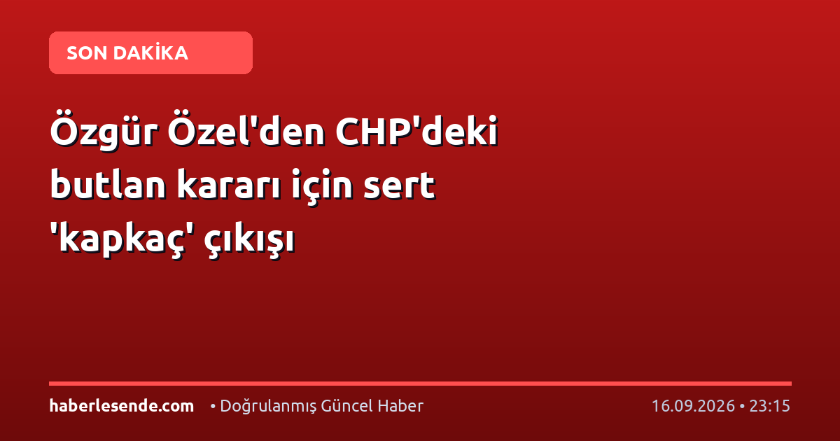 Özgür Özel'den CHP'deki butlan kararı için sert 'kapkaç' çıkışı