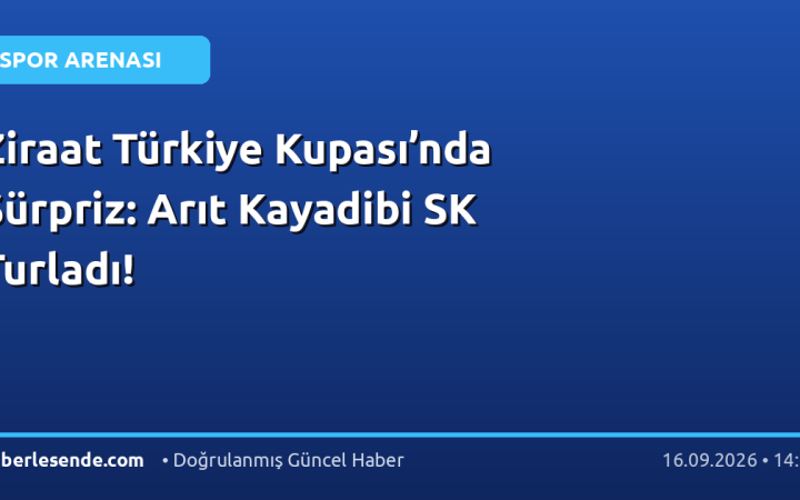 Ziraat Türkiye Kupası’nda Sürpriz: Arıt Kayadibi SK Turladı!