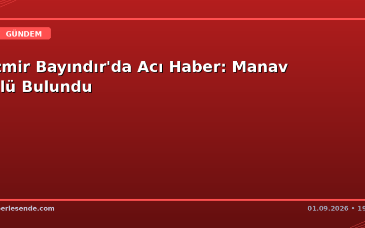 İzmir Bayındır'da Acı Haber: Manav Ölü Bulundu