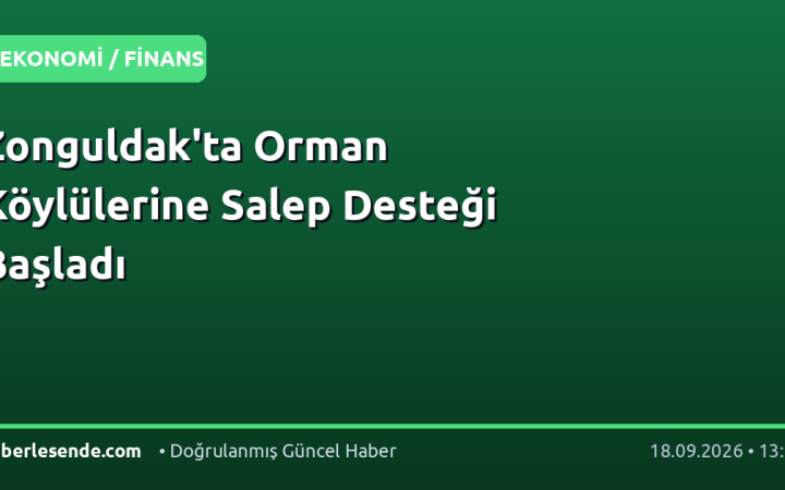 Zonguldak'ta Orman Köylülerine Salep Desteği Başladı