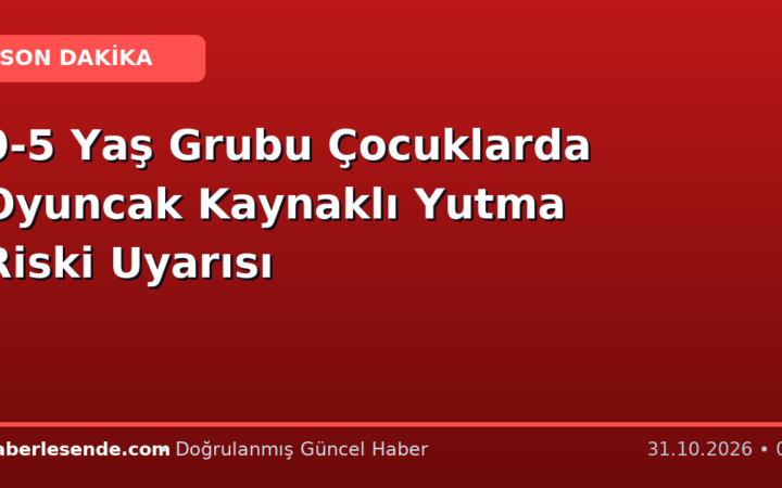 0-5 Yaş Grubu Çocuklarda Oyuncak Kaynaklı Yutma Riski Uyarısı