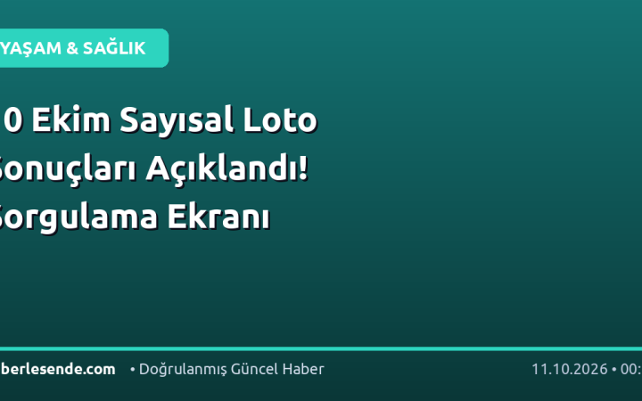 10 Ekim Sayısal Loto Sonuçları Açıklandı! Sorgulama Ekranı