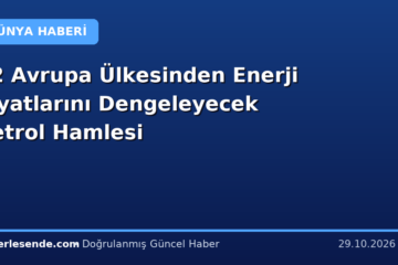 12 Avrupa Ülkesinden Enerji Fiyatlarını Dengeleyecek Petrol Hamlesi
