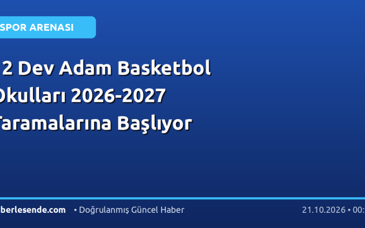 12 Dev Adam Basketbol Okulları 2026-2027 Taramalarına Başlıyor
