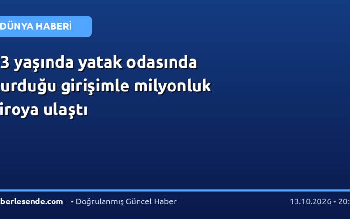 13 yaşında yatak odasında kurduğu girişimle milyonluk ciroya ulaştı