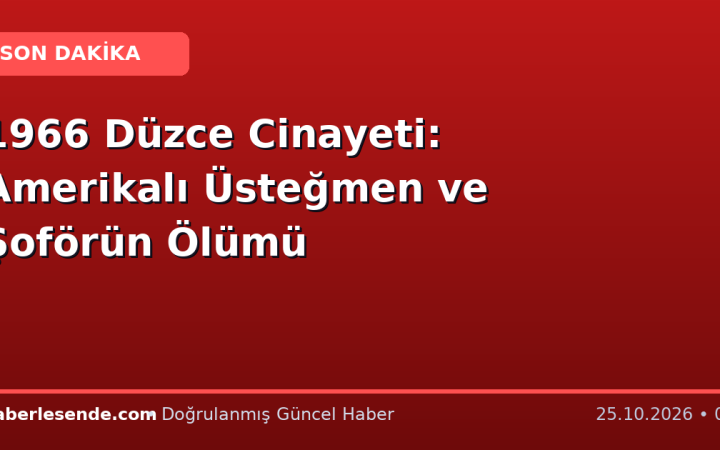 1966 Düzce Cinayeti: Amerikalı Üsteğmen ve Şoförün Ölümü