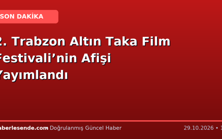 2. Trabzon Altın Taka Film Festivali’nin Afişi Yayımlandı